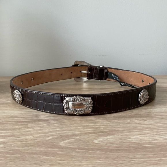 Vintage 1993 Brighton Croc Embossed Belt M42209 - Picture 4 of 11